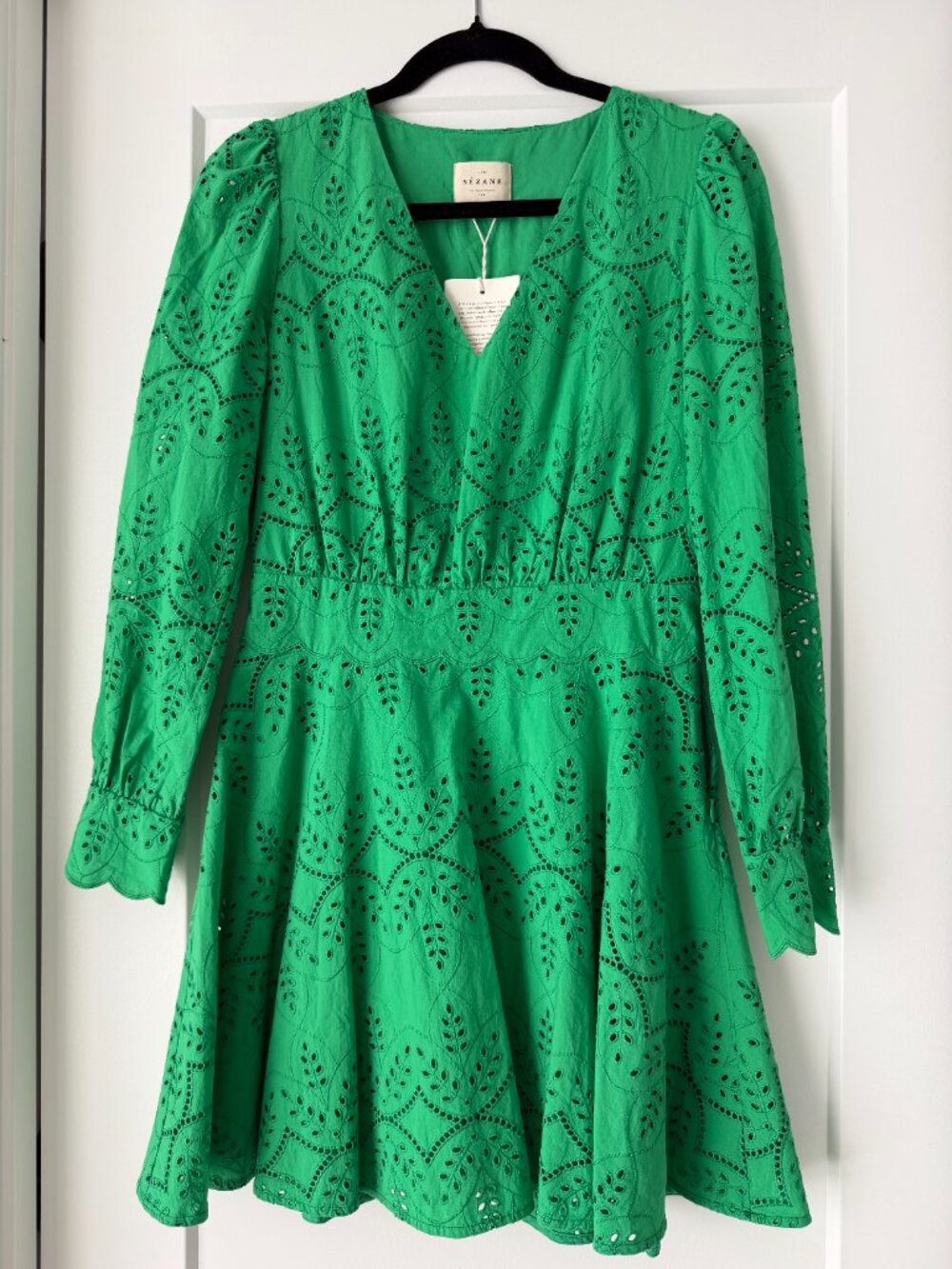 NEW Sézane Ilona Dress Bright Green Size US 4 / FR 36 NWT - Picture 5 of 7